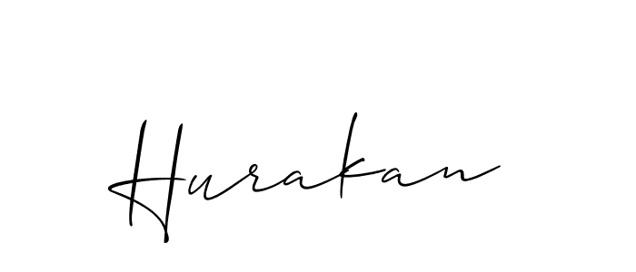 Use a signature maker to create a handwritten signature online. With this signature software, you can design (Allison_Script) your own signature for name Hurakan. Hurakan signature style 2 images and pictures png