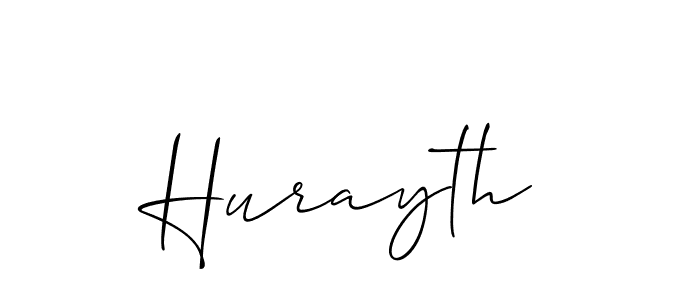 Make a short Hurayth signature style. Manage your documents anywhere anytime using Allison_Script. Create and add eSignatures, submit forms, share and send files easily. Hurayth signature style 2 images and pictures png