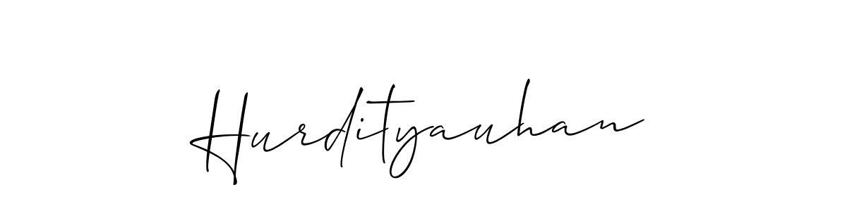 Use a signature maker to create a handwritten signature online. With this signature software, you can design (Allison_Script) your own signature for name Hurdityauhan. Hurdityauhan signature style 2 images and pictures png