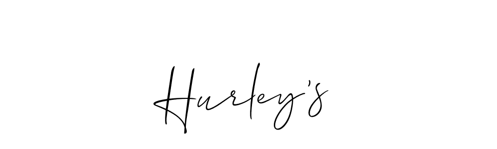 Also we have Hurley’s name is the best signature style. Create professional handwritten signature collection using Allison_Script autograph style. Hurley’s signature style 2 images and pictures png