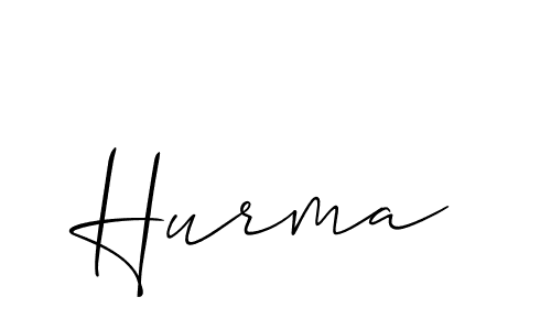 Create a beautiful signature design for name Hurma. With this signature (Allison_Script) fonts, you can make a handwritten signature for free. Hurma signature style 2 images and pictures png