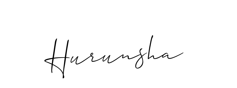 if you are searching for the best signature style for your name Hurunsha. so please give up your signature search. here we have designed multiple signature styles  using Allison_Script. Hurunsha signature style 2 images and pictures png