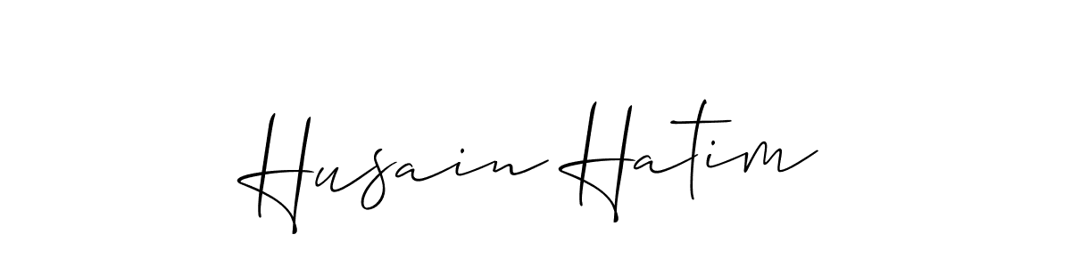 It looks lik you need a new signature style for name Husain Hatim. Design unique handwritten (Allison_Script) signature with our free signature maker in just a few clicks. Husain Hatim signature style 2 images and pictures png