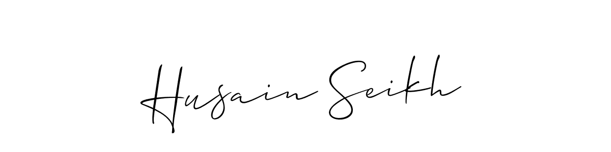 Husain Seikh stylish signature style. Best Handwritten Sign (Allison_Script) for my name. Handwritten Signature Collection Ideas for my name Husain Seikh. Husain Seikh signature style 2 images and pictures png