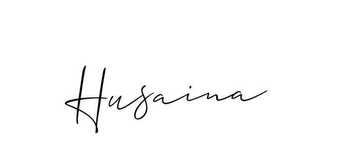 Make a beautiful signature design for name Husaina. With this signature (Allison_Script) style, you can create a handwritten signature for free. Husaina signature style 2 images and pictures png