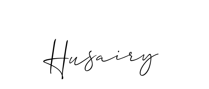 How to make Husairy signature? Allison_Script is a professional autograph style. Create handwritten signature for Husairy name. Husairy signature style 2 images and pictures png