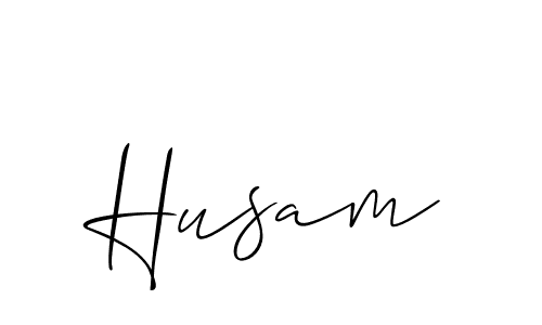 The best way (Allison_Script) to make a short signature is to pick only two or three words in your name. The name Husam include a total of six letters. For converting this name. Husam signature style 2 images and pictures png