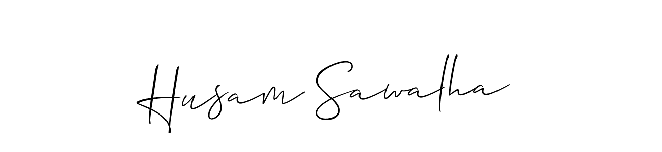 Design your own signature with our free online signature maker. With this signature software, you can create a handwritten (Allison_Script) signature for name Husam Sawalha. Husam Sawalha signature style 2 images and pictures png