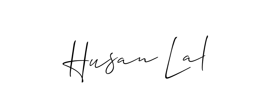 Create a beautiful signature design for name Husan Lal. With this signature (Allison_Script) fonts, you can make a handwritten signature for free. Husan Lal signature style 2 images and pictures png