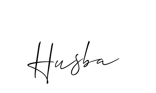 It looks lik you need a new signature style for name Husba. Design unique handwritten (Allison_Script) signature with our free signature maker in just a few clicks. Husba signature style 2 images and pictures png