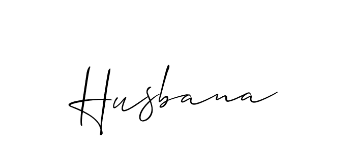 if you are searching for the best signature style for your name Husbana. so please give up your signature search. here we have designed multiple signature styles  using Allison_Script. Husbana signature style 2 images and pictures png