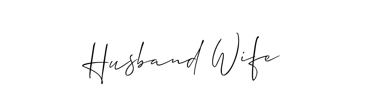 How to Draw Husband Wife signature style? Allison_Script is a latest design signature styles for name Husband Wife. Husband Wife signature style 2 images and pictures png