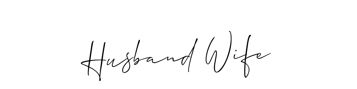 Create a beautiful signature design for name Husband Wife. With this signature (Allison_Script) fonts, you can make a handwritten signature for free. Husband Wife signature style 2 images and pictures png