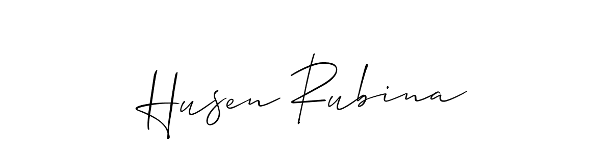 Allison_Script is a professional signature style that is perfect for those who want to add a touch of class to their signature. It is also a great choice for those who want to make their signature more unique. Get Husen Rubina name to fancy signature for free. Husen Rubina signature style 2 images and pictures png