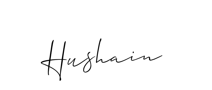 Also we have Hushain name is the best signature style. Create professional handwritten signature collection using Allison_Script autograph style. Hushain signature style 2 images and pictures png