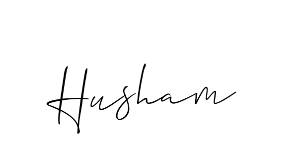 Create a beautiful signature design for name Husham. With this signature (Allison_Script) fonts, you can make a handwritten signature for free. Husham signature style 2 images and pictures png