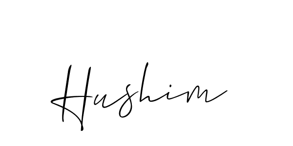 Use a signature maker to create a handwritten signature online. With this signature software, you can design (Allison_Script) your own signature for name Hushim. Hushim signature style 2 images and pictures png