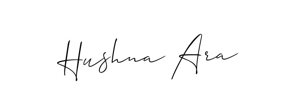 Use a signature maker to create a handwritten signature online. With this signature software, you can design (Allison_Script) your own signature for name Hushna Ara. Hushna Ara signature style 2 images and pictures png