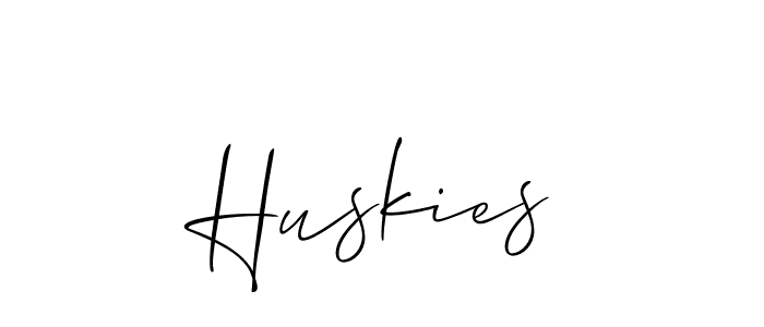 Allison_Script is a professional signature style that is perfect for those who want to add a touch of class to their signature. It is also a great choice for those who want to make their signature more unique. Get Huskies name to fancy signature for free. Huskies signature style 2 images and pictures png