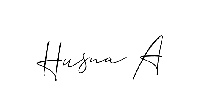 Also we have Husna A name is the best signature style. Create professional handwritten signature collection using Allison_Script autograph style. Husna A signature style 2 images and pictures png