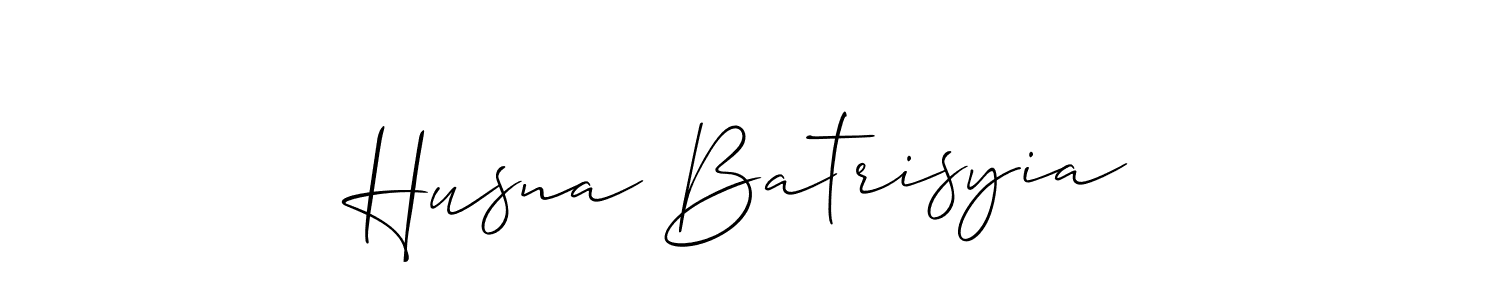 How to make Husna Batrisyia signature? Allison_Script is a professional autograph style. Create handwritten signature for Husna Batrisyia name. Husna Batrisyia signature style 2 images and pictures png