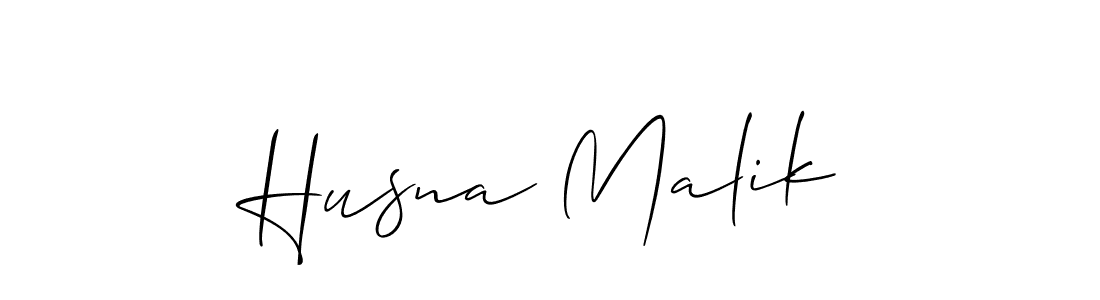 You should practise on your own different ways (Allison_Script) to write your name (Husna Malik) in signature. don't let someone else do it for you. Husna Malik signature style 2 images and pictures png