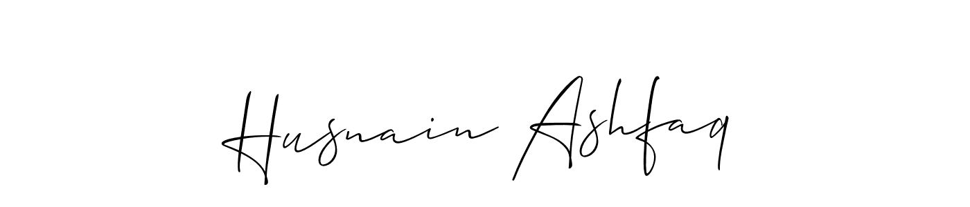 Allison_Script is a professional signature style that is perfect for those who want to add a touch of class to their signature. It is also a great choice for those who want to make their signature more unique. Get Husnain Ashfaq name to fancy signature for free. Husnain Ashfaq signature style 2 images and pictures png