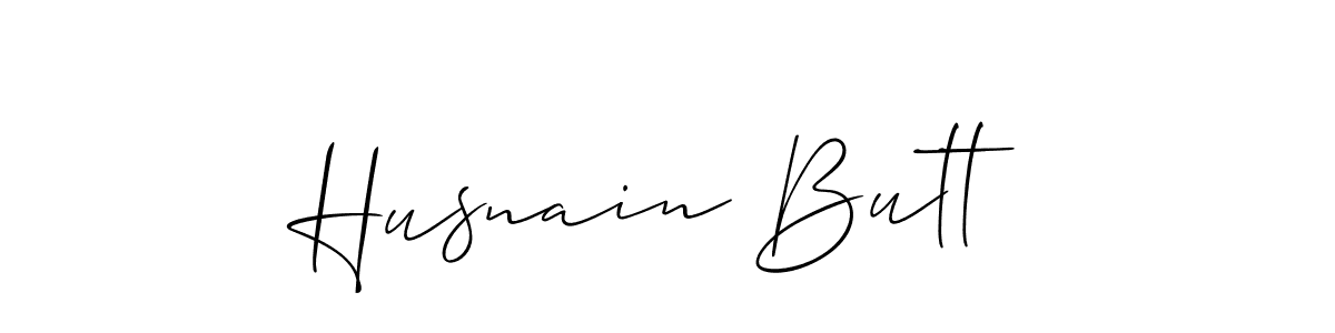 The best way (Allison_Script) to make a short signature is to pick only two or three words in your name. The name Husnain Butt include a total of six letters. For converting this name. Husnain Butt signature style 2 images and pictures png