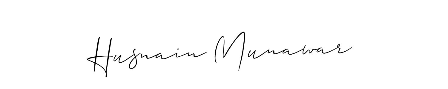 How to make Husnain Munawar signature? Allison_Script is a professional autograph style. Create handwritten signature for Husnain Munawar name. Husnain Munawar signature style 2 images and pictures png