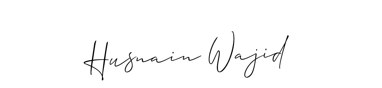 How to Draw Husnain Wajid signature style? Allison_Script is a latest design signature styles for name Husnain Wajid. Husnain Wajid signature style 2 images and pictures png