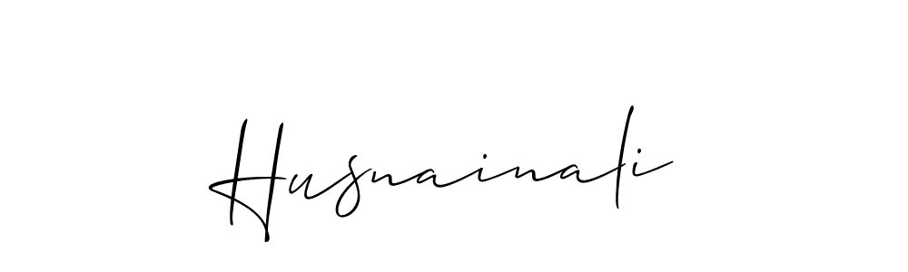 Create a beautiful signature design for name Husnainali. With this signature (Allison_Script) fonts, you can make a handwritten signature for free. Husnainali signature style 2 images and pictures png