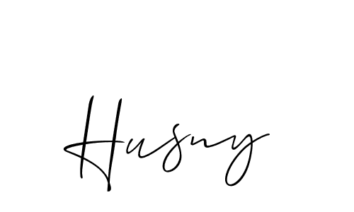 Create a beautiful signature design for name Husny. With this signature (Allison_Script) fonts, you can make a handwritten signature for free. Husny signature style 2 images and pictures png