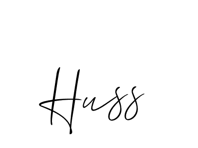 if you are searching for the best signature style for your name Huss. so please give up your signature search. here we have designed multiple signature styles  using Allison_Script. Huss signature style 2 images and pictures png