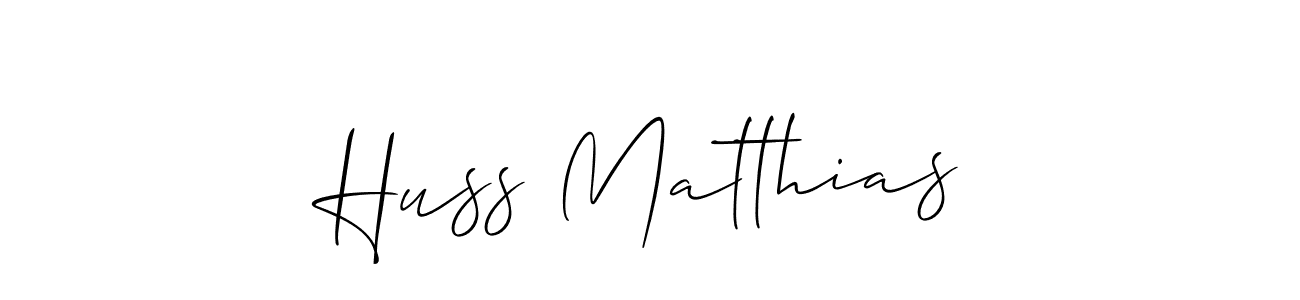 Huss Matthias stylish signature style. Best Handwritten Sign (Allison_Script) for my name. Handwritten Signature Collection Ideas for my name Huss Matthias. Huss Matthias signature style 2 images and pictures png