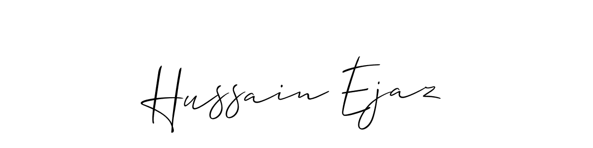 Use a signature maker to create a handwritten signature online. With this signature software, you can design (Allison_Script) your own signature for name Hussain Ejaz. Hussain Ejaz signature style 2 images and pictures png