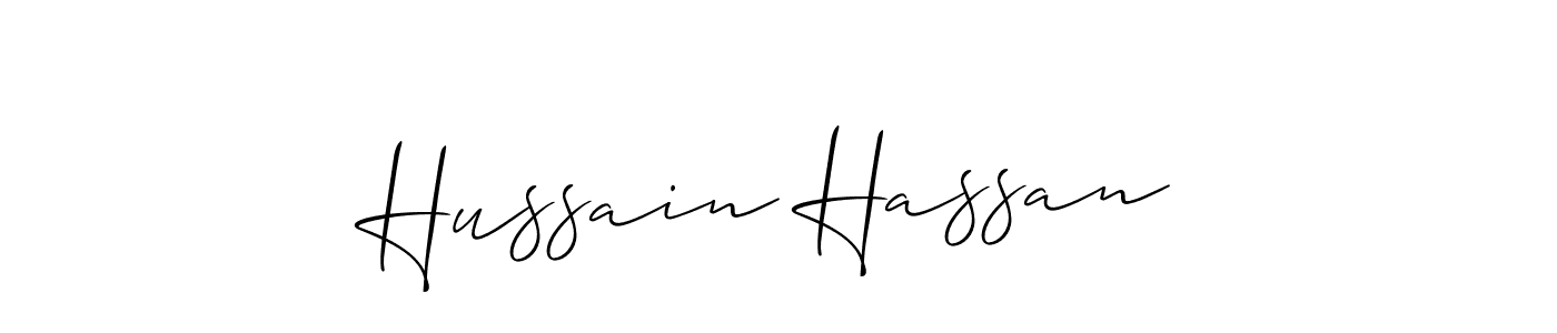 Also You can easily find your signature by using the search form. We will create Hussain Hassan name handwritten signature images for you free of cost using Allison_Script sign style. Hussain Hassan signature style 2 images and pictures png