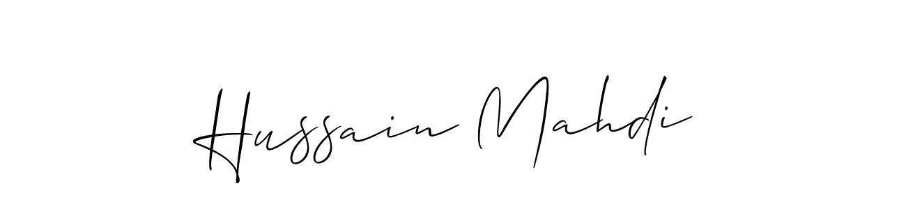 Design your own signature with our free online signature maker. With this signature software, you can create a handwritten (Allison_Script) signature for name Hussain Mahdi. Hussain Mahdi signature style 2 images and pictures png