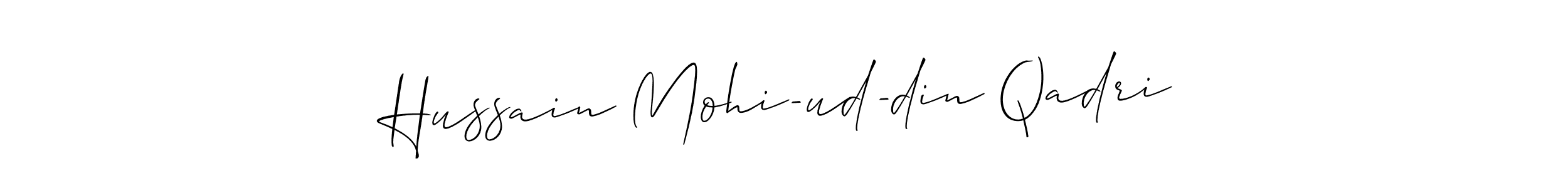 Hussain Mohi-ud-din Qadri stylish signature style. Best Handwritten Sign (Allison_Script) for my name. Handwritten Signature Collection Ideas for my name Hussain Mohi-ud-din Qadri. Hussain Mohi-ud-din Qadri signature style 2 images and pictures png