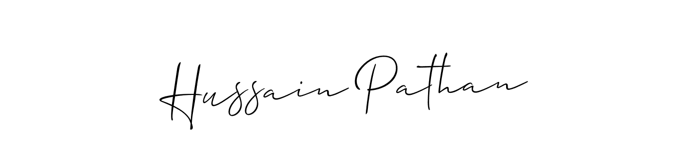 Use a signature maker to create a handwritten signature online. With this signature software, you can design (Allison_Script) your own signature for name Hussain Pathan. Hussain Pathan signature style 2 images and pictures png