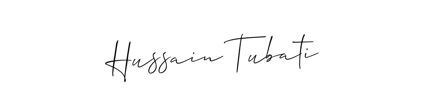 How to Draw Hussain Tubati signature style? Allison_Script is a latest design signature styles for name Hussain Tubati. Hussain Tubati signature style 2 images and pictures png
