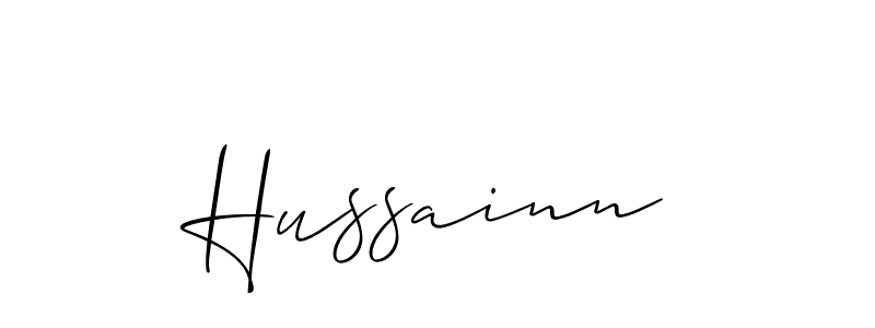 How to make Hussainn name signature. Use Allison_Script style for creating short signs online. This is the latest handwritten sign. Hussainn signature style 2 images and pictures png