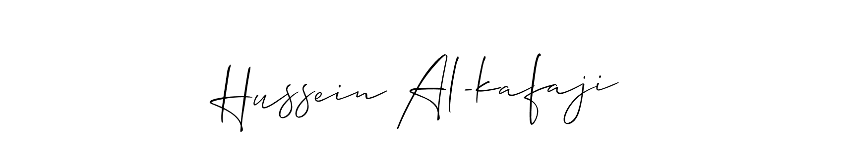Also You can easily find your signature by using the search form. We will create Hussein Al-kafaji name handwritten signature images for you free of cost using Allison_Script sign style. Hussein Al-kafaji signature style 2 images and pictures png