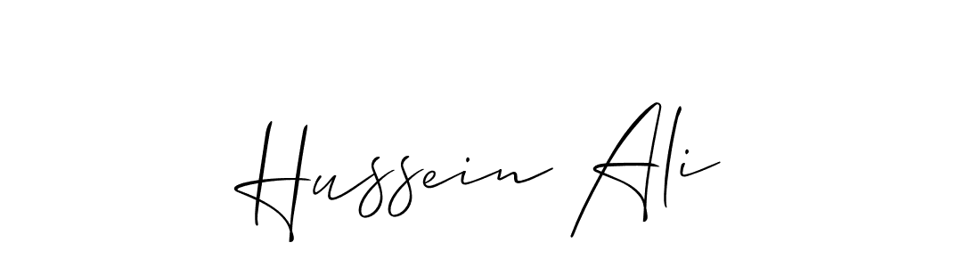 How to make Hussein Ali signature? Allison_Script is a professional autograph style. Create handwritten signature for Hussein Ali name. Hussein Ali signature style 2 images and pictures png