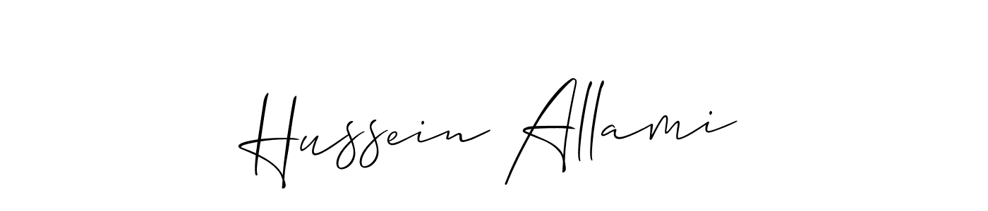 This is the best signature style for the Hussein Allami name. Also you like these signature font (Allison_Script). Mix name signature. Hussein Allami signature style 2 images and pictures png