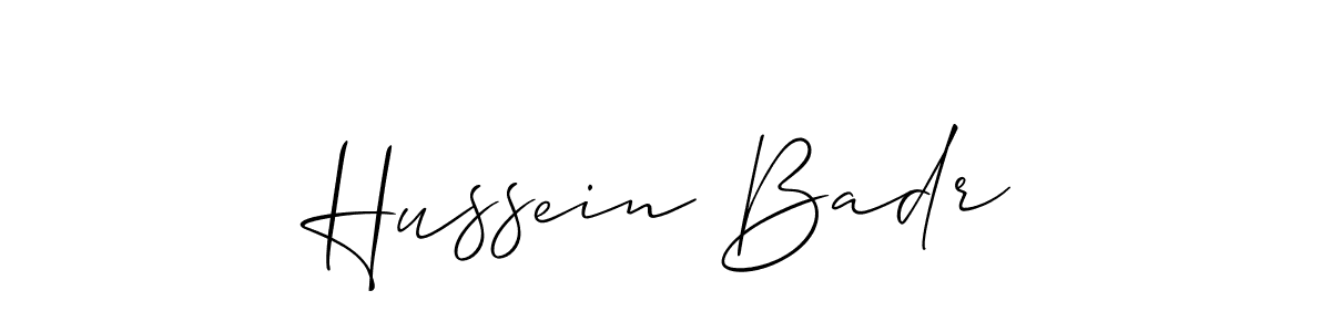 Hussein Badr stylish signature style. Best Handwritten Sign (Allison_Script) for my name. Handwritten Signature Collection Ideas for my name Hussein Badr. Hussein Badr signature style 2 images and pictures png