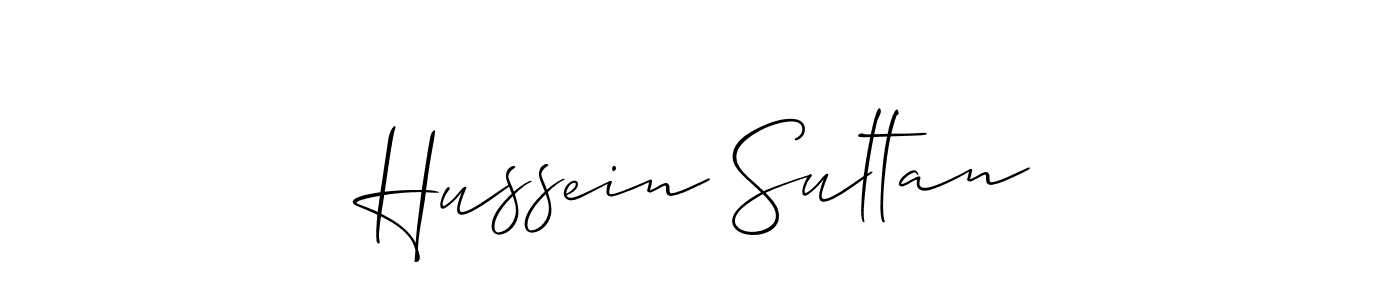 Allison_Script is a professional signature style that is perfect for those who want to add a touch of class to their signature. It is also a great choice for those who want to make their signature more unique. Get Hussein Sultan name to fancy signature for free. Hussein Sultan signature style 2 images and pictures png