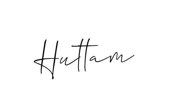 Make a beautiful signature design for name Huttam. With this signature (Allison_Script) style, you can create a handwritten signature for free. Huttam signature style 2 images and pictures png