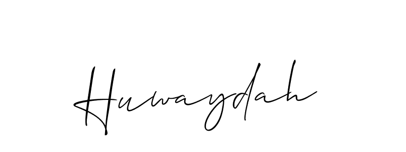 Huwaydah stylish signature style. Best Handwritten Sign (Allison_Script) for my name. Handwritten Signature Collection Ideas for my name Huwaydah. Huwaydah signature style 2 images and pictures png