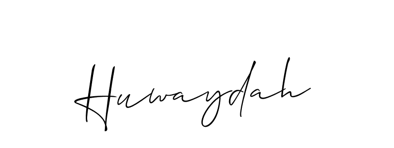 Huwaydah stylish signature style. Best Handwritten Sign (Allison_Script) for my name. Handwritten Signature Collection Ideas for my name Huwaydah. Huwaydah signature style 2 images and pictures png