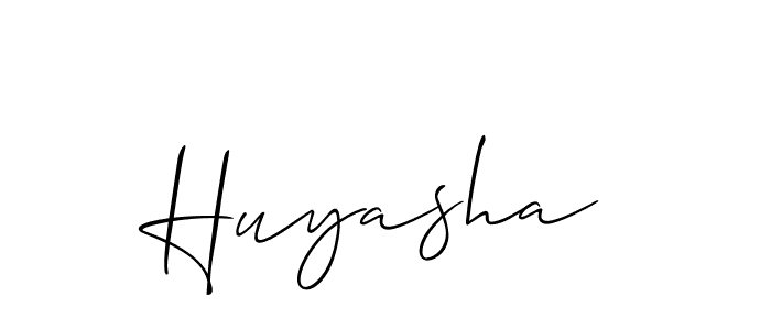 Design your own signature with our free online signature maker. With this signature software, you can create a handwritten (Allison_Script) signature for name Huyasha. Huyasha signature style 2 images and pictures png